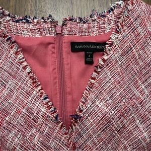 Banana Republic Red and White Tweed Dress